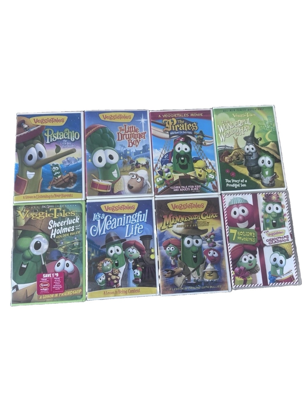 VeggieTales 8 DVD LOT Minnesota Cuke, The Wonderful Wizard Of Ha’s And More! NEW